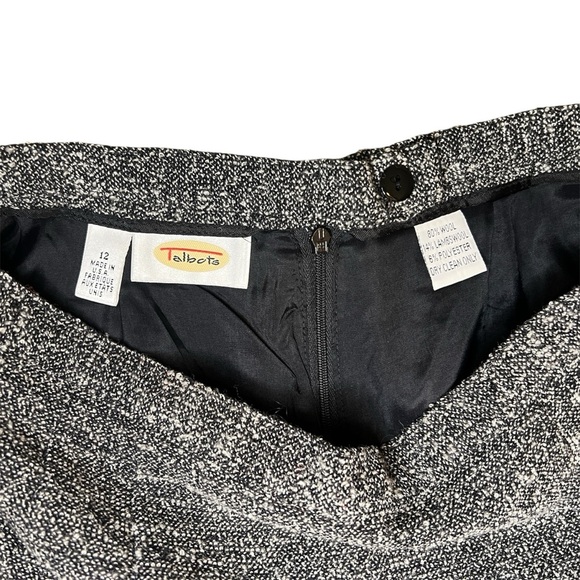 Talbots Grey Wool Tweed Career Office Pencil Skirt Size 12 - Picture 6 of 6